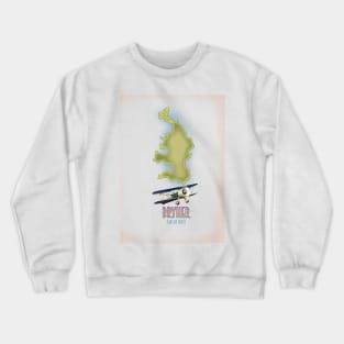 Bryher Isles Of Scilly map Crewneck Sweatshirt